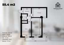 1 ком Квартира с  рассрочкой на 36 месяц  Turkiston Avenue [1080]