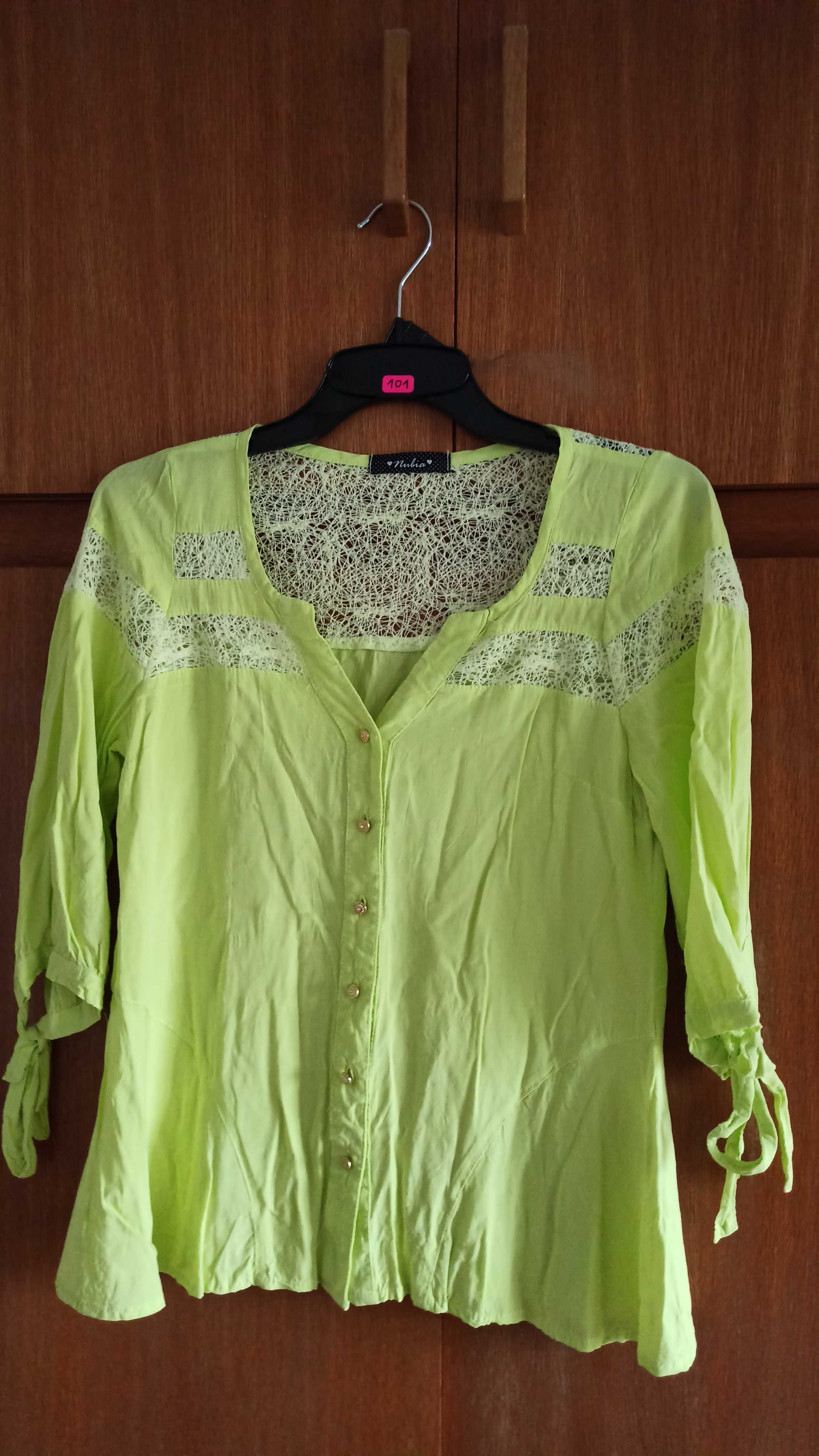 блуза в лайм зелено / Lime green blouse