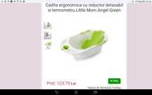 Cadita bebe -  Cadita ergonomica cu reductor detasabil