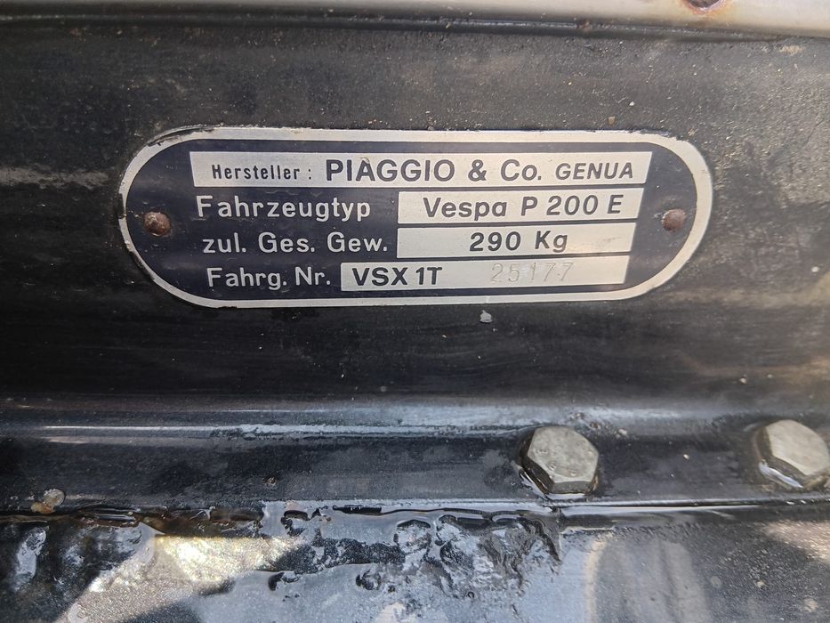 Piaggio Vespa P200E – 1977 – fără acte