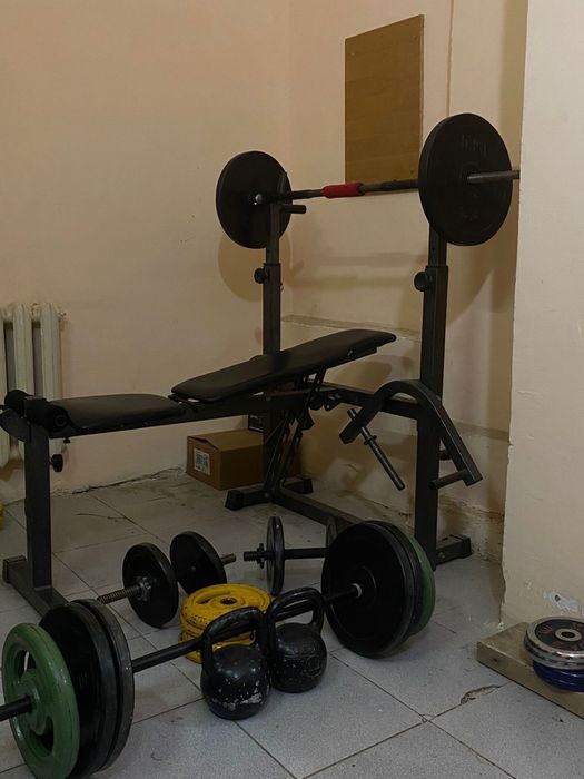 Набор для тренировки штанг, гантели , блины разного веса