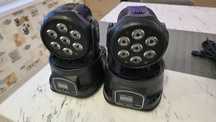 Cap rotativ disco WASH 7x12w RGBW LED, pret pentru 2 buc