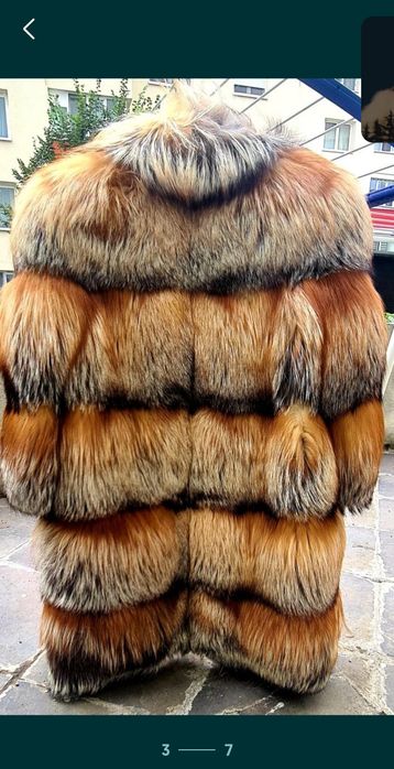 Haina lunga din blana naturala!