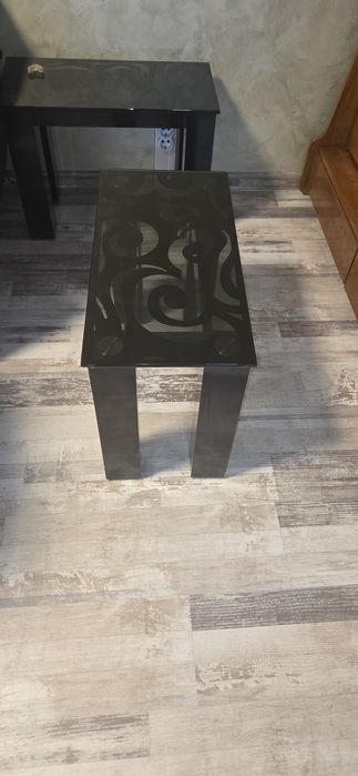 Холни масички стъкло и дърво