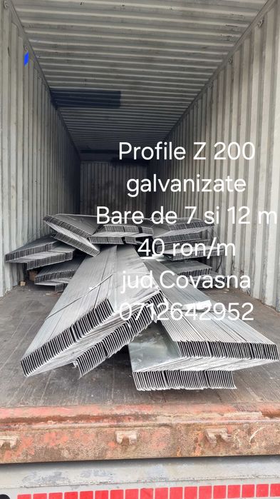 Profile  Z 200 /2  galvanizate bare de 7 si 12 m Noi 40ron/m