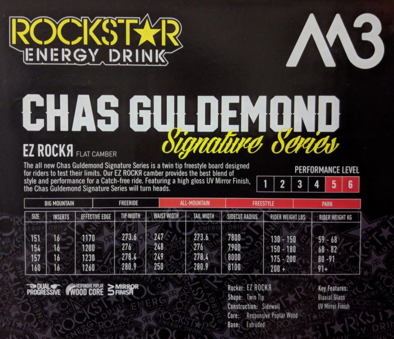 Сноуборд M3 Chas Guldemond 157 + Крепы