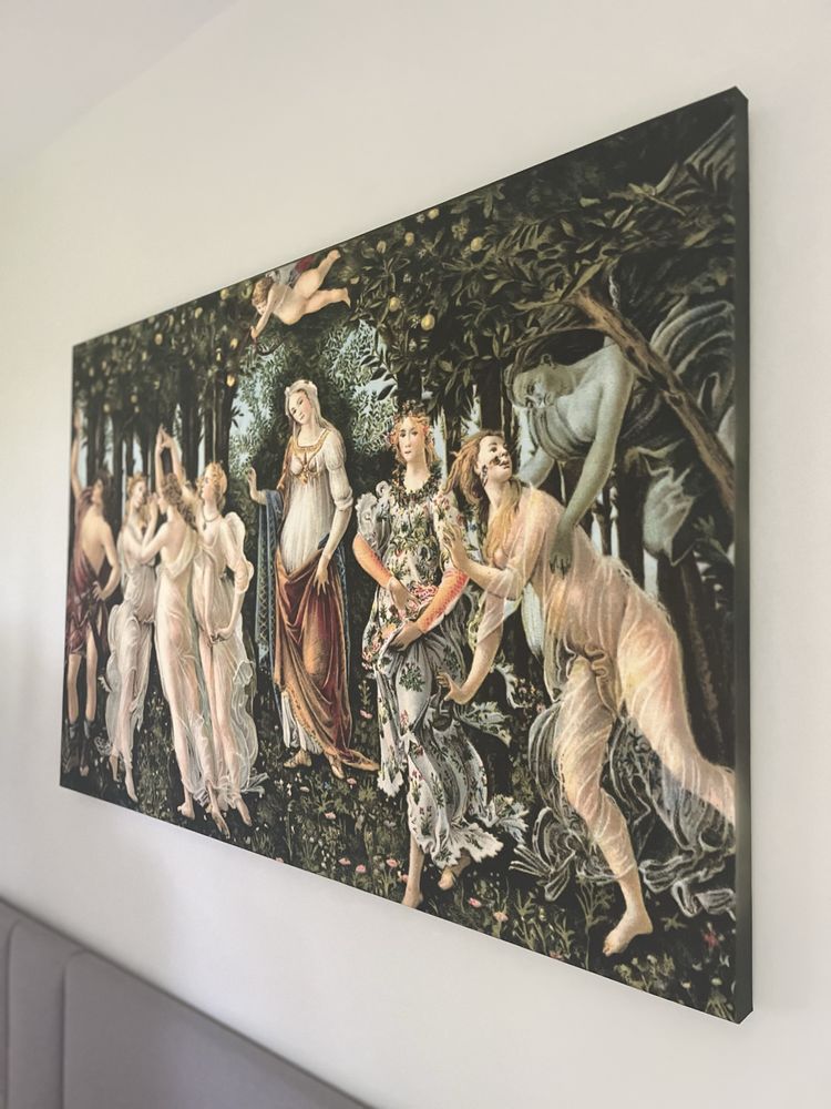Текстилен акустичен панел - картина “La Primavera” Boticcelli