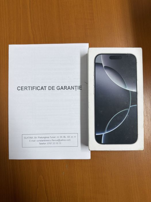 Iphone 16 pro 256gb, nou, sigilat, garantie