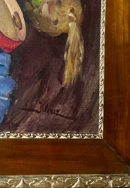 *Tamburina* Tablou VECHI, u/pz- Illencz Lipót (1882-1950-Arad) 80x60+R