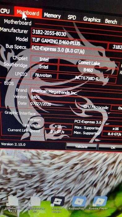 Дънна платка Asus B460 plus CPU i5 10500