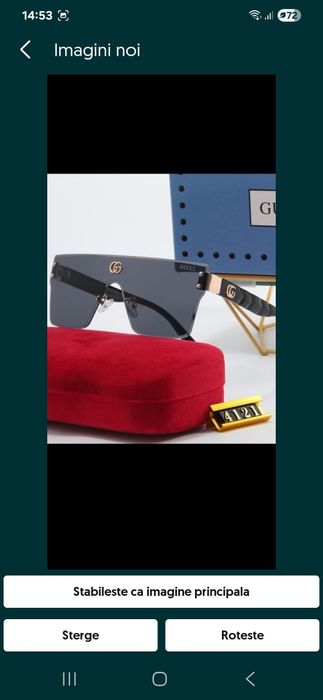 Ochelari de soare Gucci model 2026(husa, săculeț, toc, cutie, laveta,]