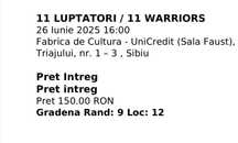 Bilete teatru- 11 luptatori