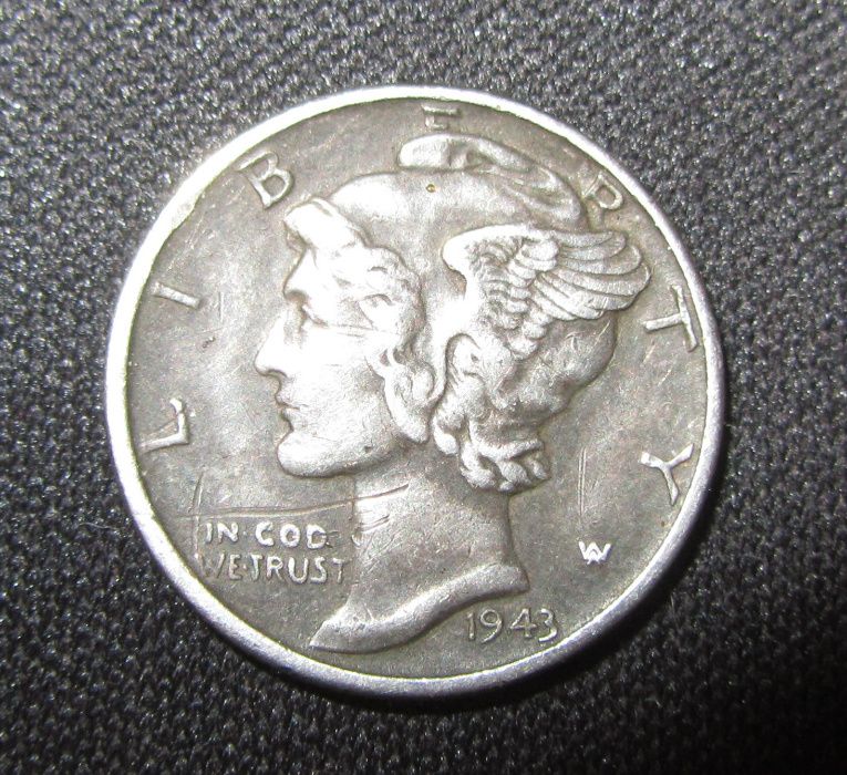 Moneda argint One Dime "Mercury Dime" 1943