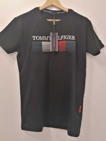 Tricou Tommy Hilfiger, Cod QR, Imprimeu Cusut, Calitate Premium