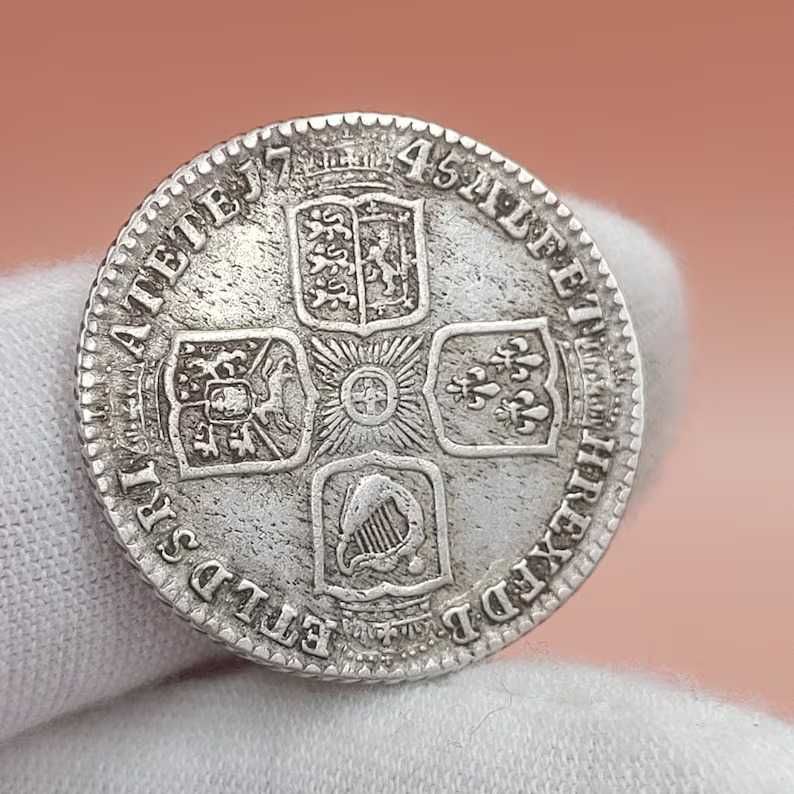 Moneda de argint 1745 King George II