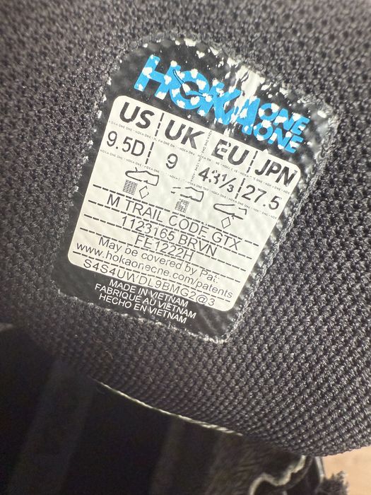 Hoka Trail Gore Tex, marimea 43.1/3, 27.5 cm