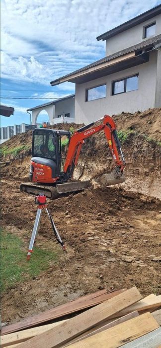 Execut lucrari cu Miniexcavator,Încărcător frontal bobcat,Basculanta