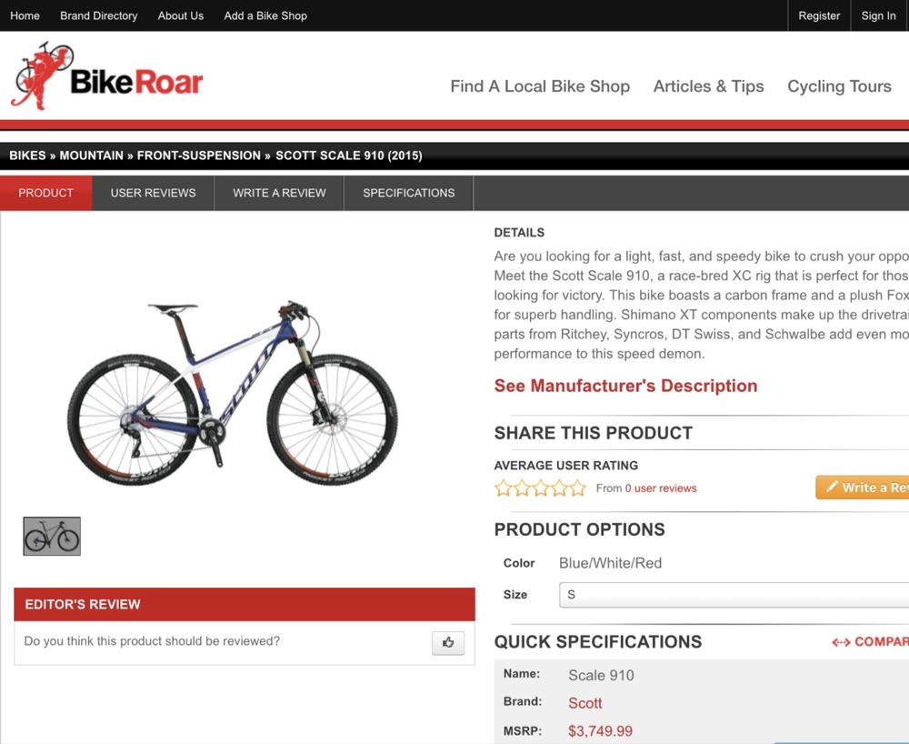 Vand bicicleta SCOTT full carbon