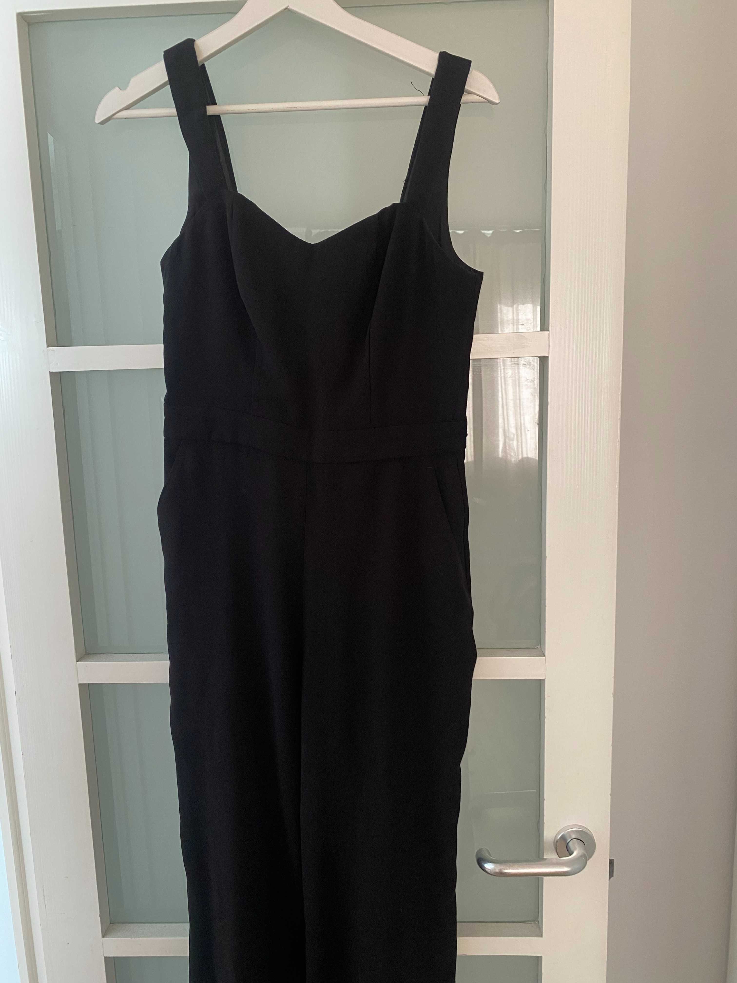 Salopeta lunga, H&M, Neagra, Marimea 38/M, de Vara