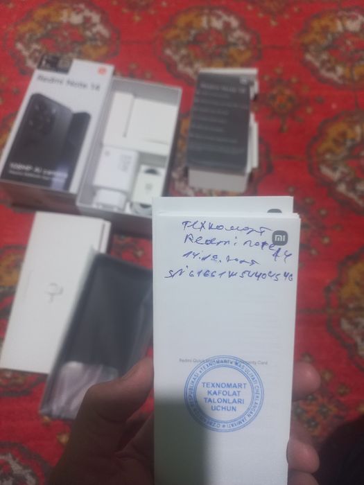 Redmi note 14 6/128 GB yangi Sim karta qòyilmagan  1 kunlik tel