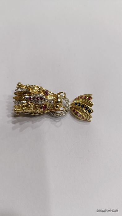 Vind închizătoare pentru colier din aur 14kt cu diamante