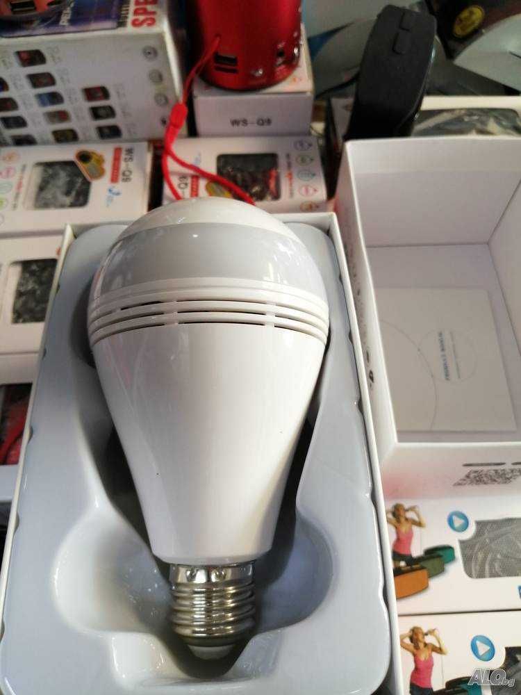LED Лампа крушка със Скрита Камера WiFi, Full HD Панорамно Изображение