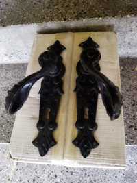 Стари, австрийски дръжки за врати/порти/от ковано желязо.
