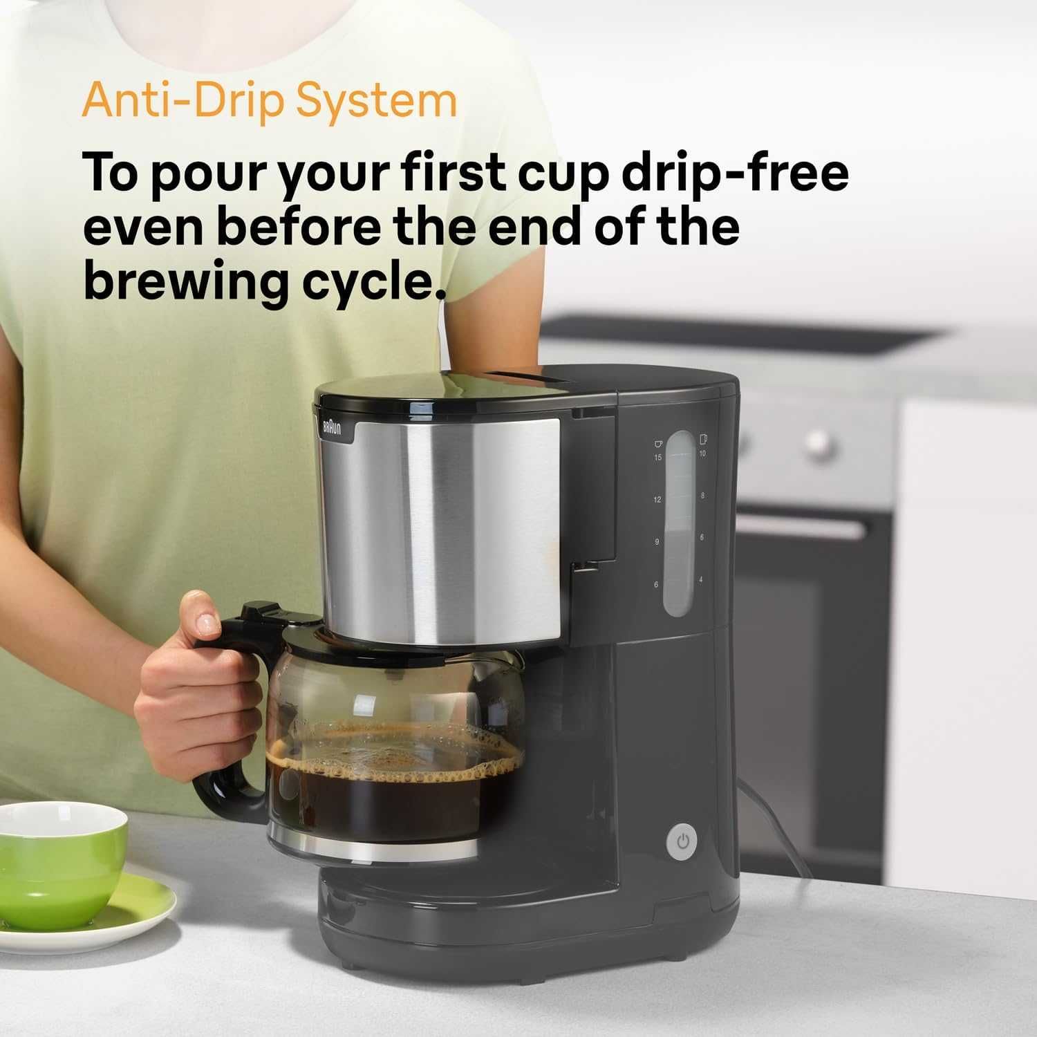 Braun PurShine KF1500BK, Филтърна кафемашина със система OptiBrew