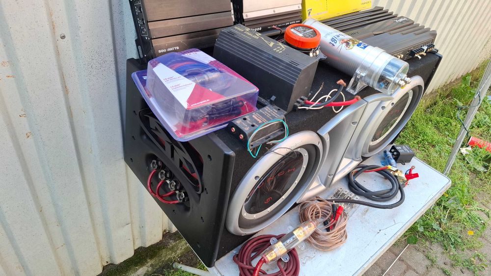 subwoofer auto 1000w amplificator statie punch focal bm jl