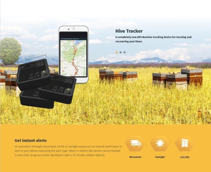 GPS за пчелни кошери - тракер/tracker с БЕЗПЛАТНО онлайн проследяване