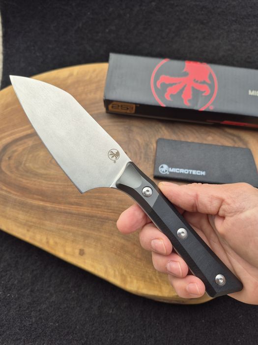 Фиксиран нож Microtech Santoku 3200-10BK,фултанг,G10
