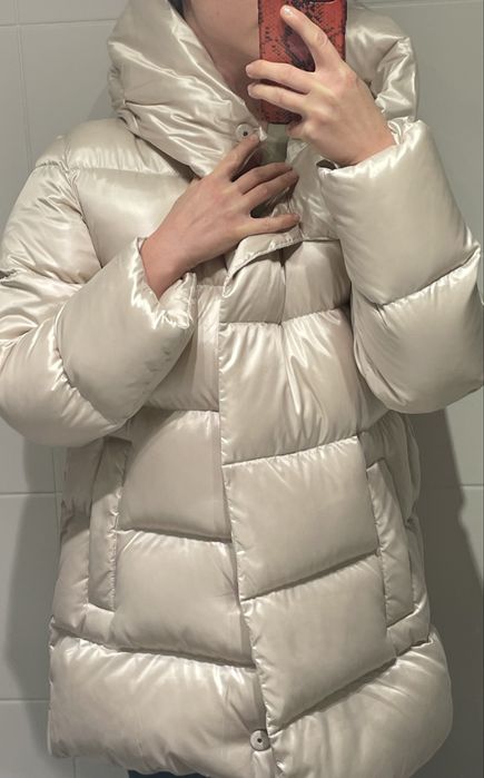 Geaca Marella Puf XS Crem Perlat