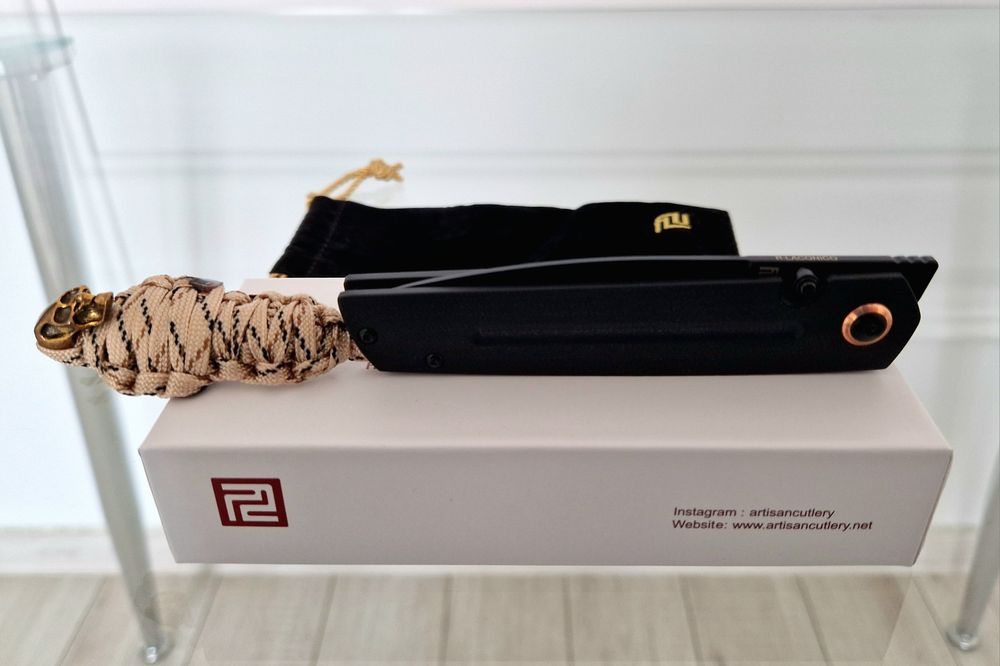 Cutit pliabil EDC Artisan Cutlery Sirius, otel AR-RPM9, nou