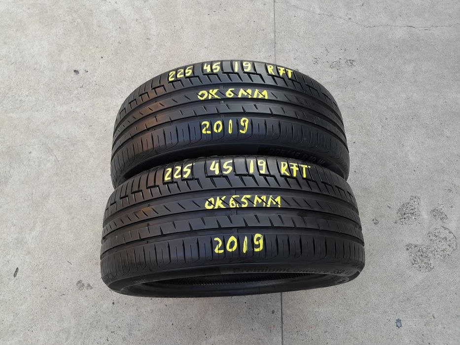 Doua anvelope de vara 225 45 19 continental premiumcontact 6 run flat