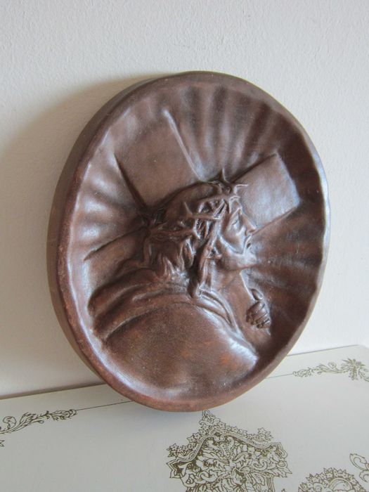 rar placa ceramica Germania 1970 "Isus pe Drumul Crucii"