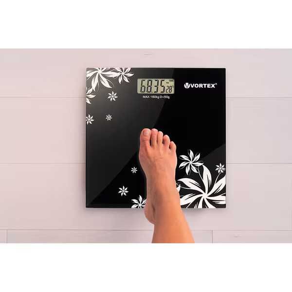 Cantar corporal Max 180kg negru afisaj termometru nou sigilat garantie