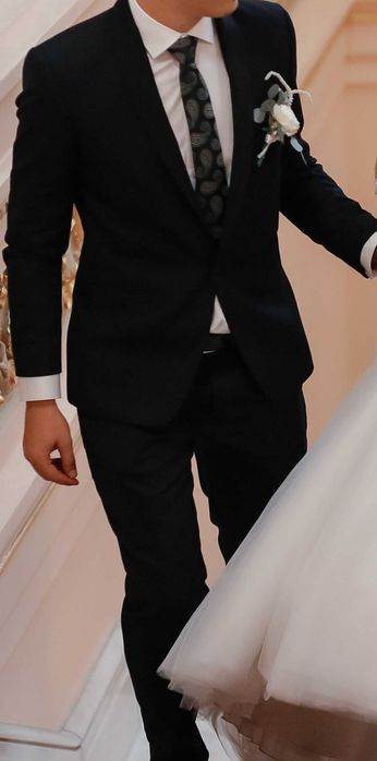 Costum Ginere Moda Aliss - Negru Elegant un singur nasture - OCAZIE