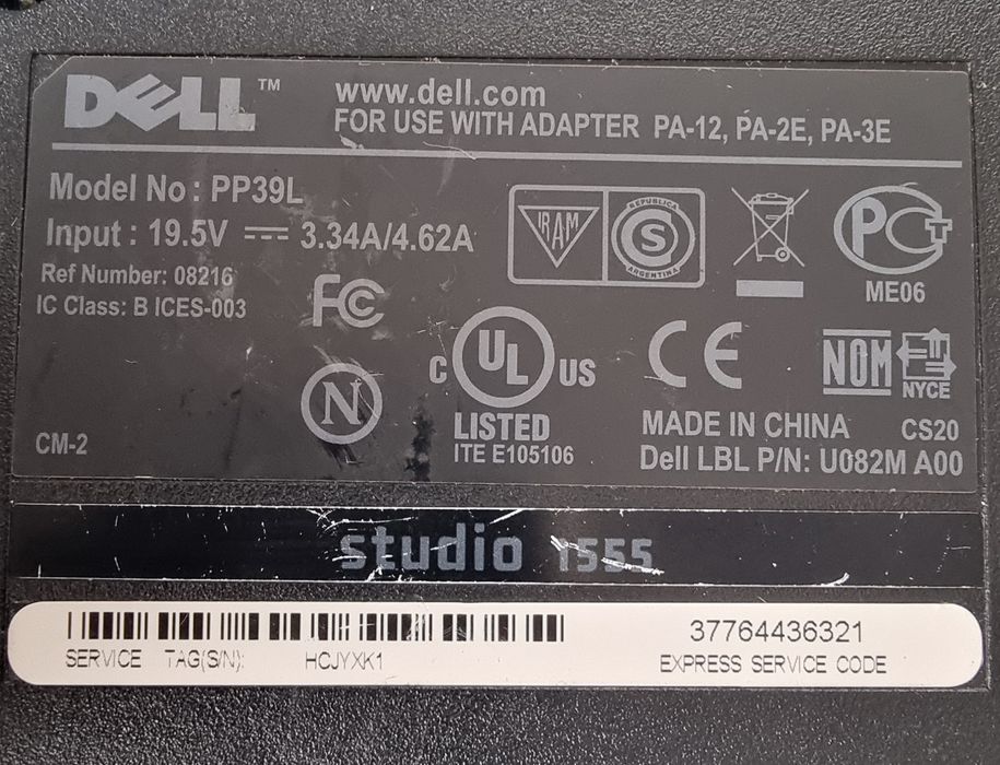 Лаптоп Dell PP39L 15,6