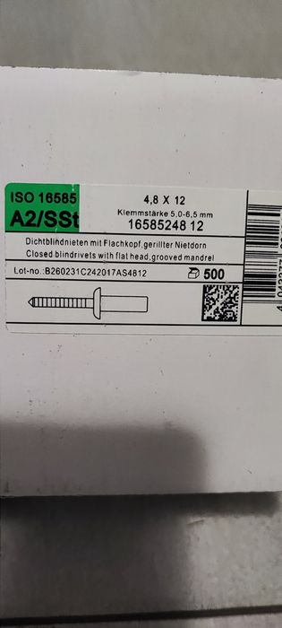 Nituri pop nituri din inox A2 cutie 500 bucati