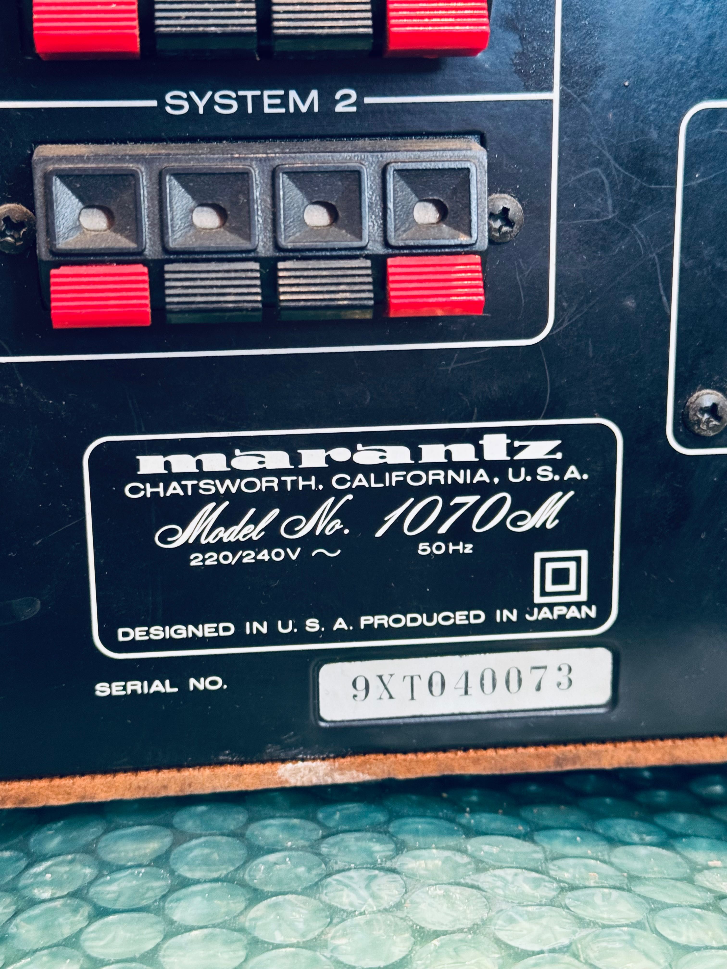 Amplificator audio Marantz 1070M 2 x 36W 8 Ohm Model rar 1979