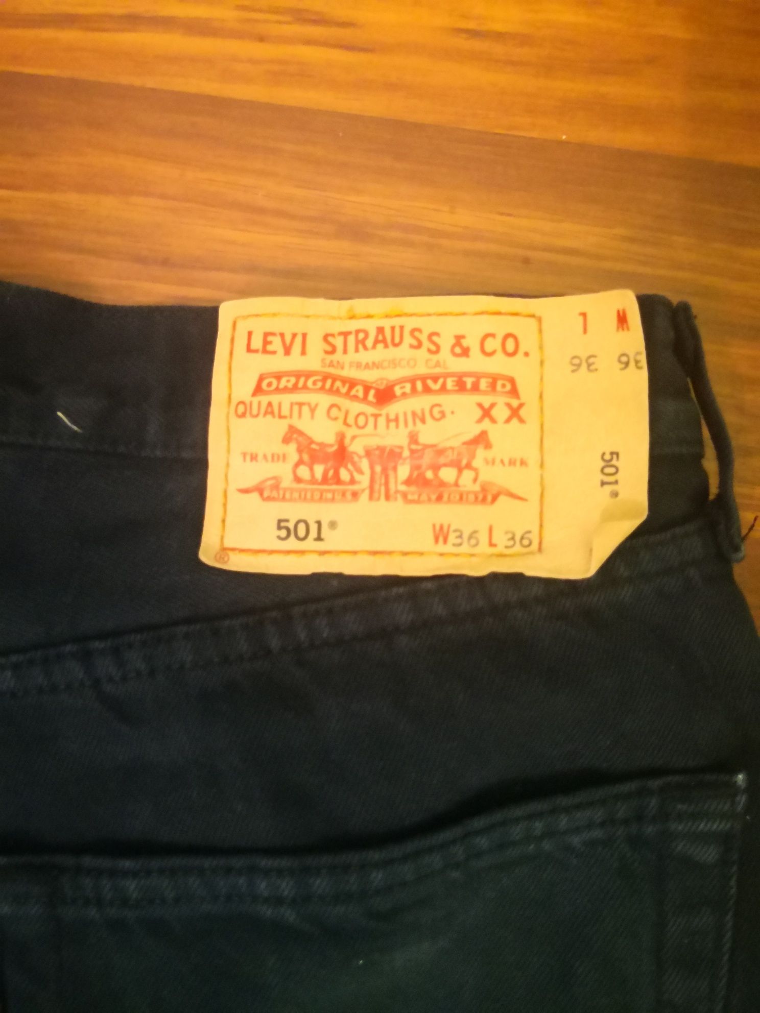 Jeansi originali Levis Strauss 501 W36 L36 blugi barbati