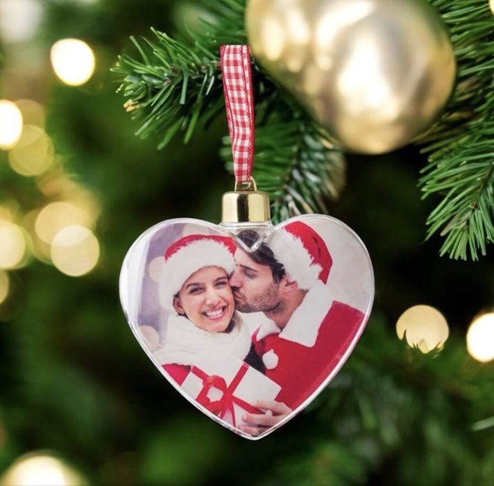 Прозрачнu коледни играчки с място за снимка