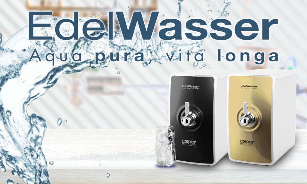 Filtru de apa Edelwasser negru si gold