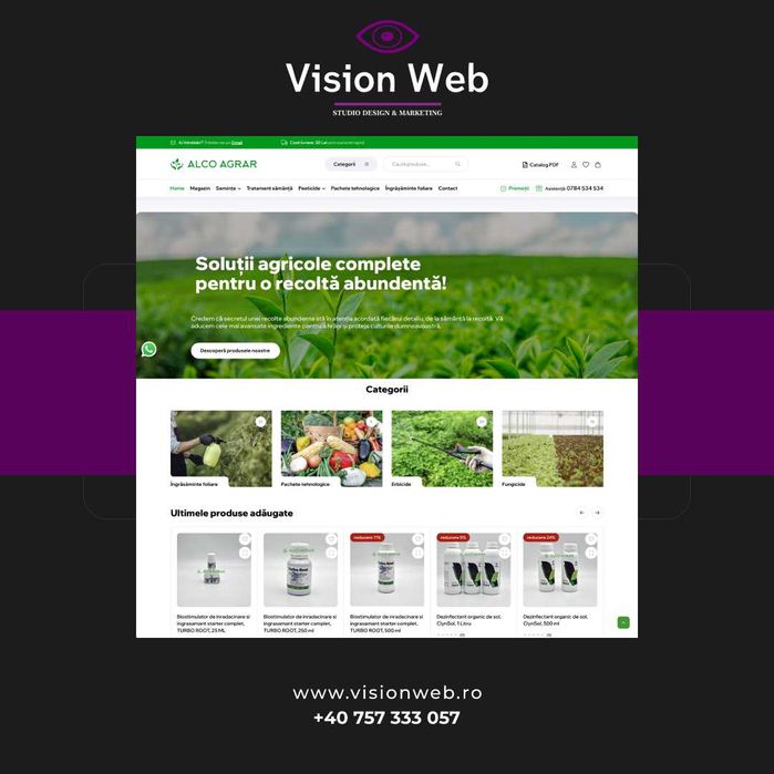Creare site de prezentare / Creare magazin online - Vision Web