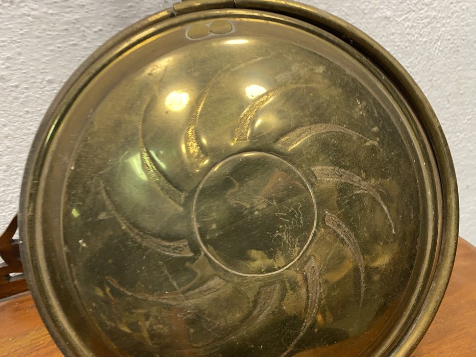 месингов нагревател за легло Англия  каминен елемент тиган за кестени