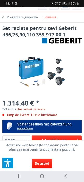 Raclete razuitoare geberit