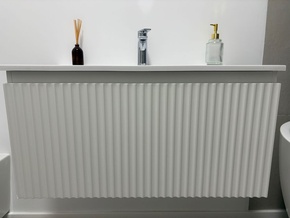 Set mască lavoar, lavoar, baterie și oglindă LED