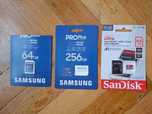 Carduri memorie SDXC si microSDXC Samsung si Sandisk 64Gb si 256Gb NOI