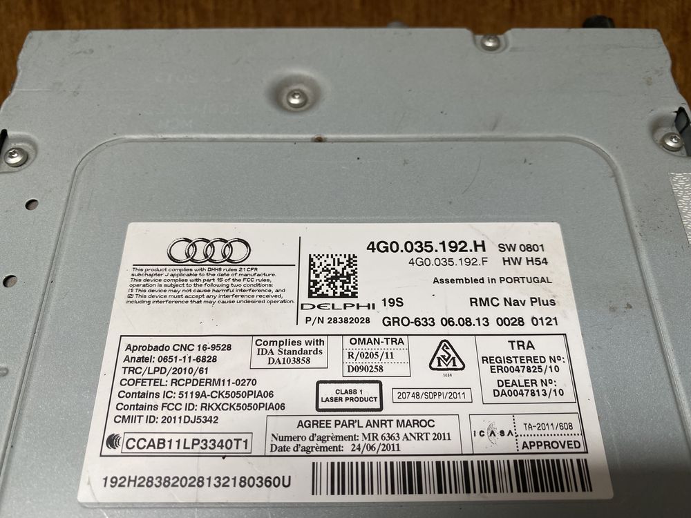 Unitate multimedia / MMI Audi A6 A7 : 4G0035670M / 4G0035192H