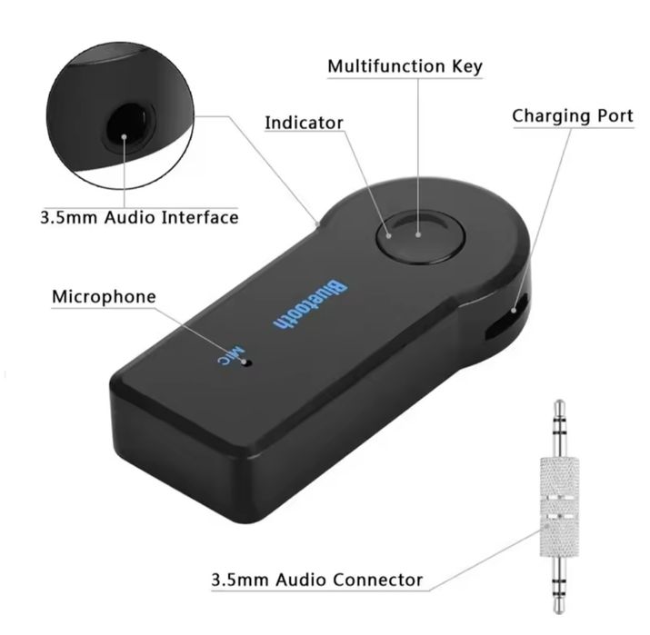 NOU Bluetooth AUX cu cablu încărcare inclus